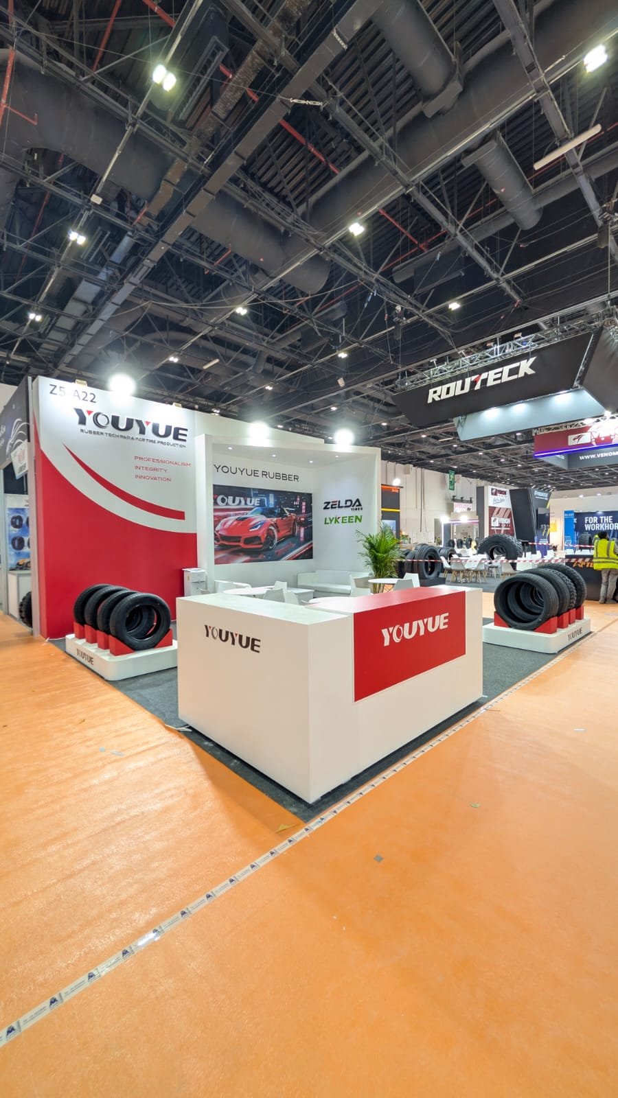 YOUYUE Rubber & Tires Stand at Automechanika Dubai by Infinity Exhibit